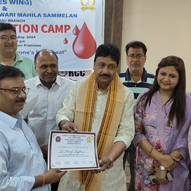 Blood Donation Camp was organised on 2nd May, 2024 in association with Akhil Bhartiya Marwari Mahila Sammelan, Raniganj Branch